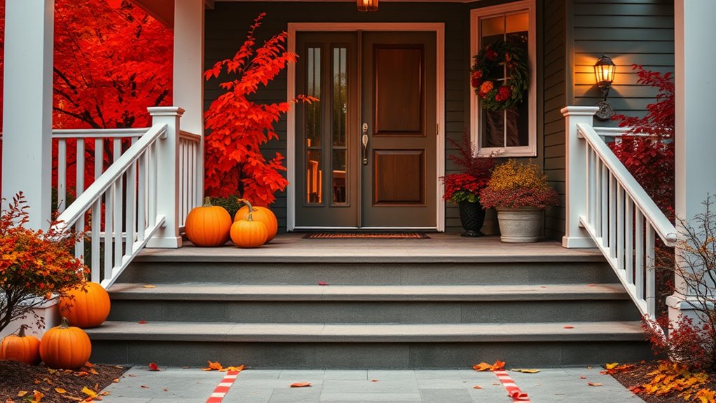 well lit slip resistant steps