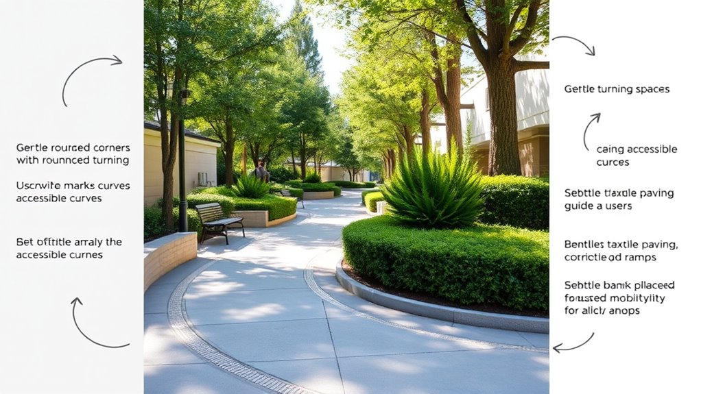 wide obstacle free pathways
