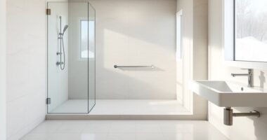 accessible curbless shower design