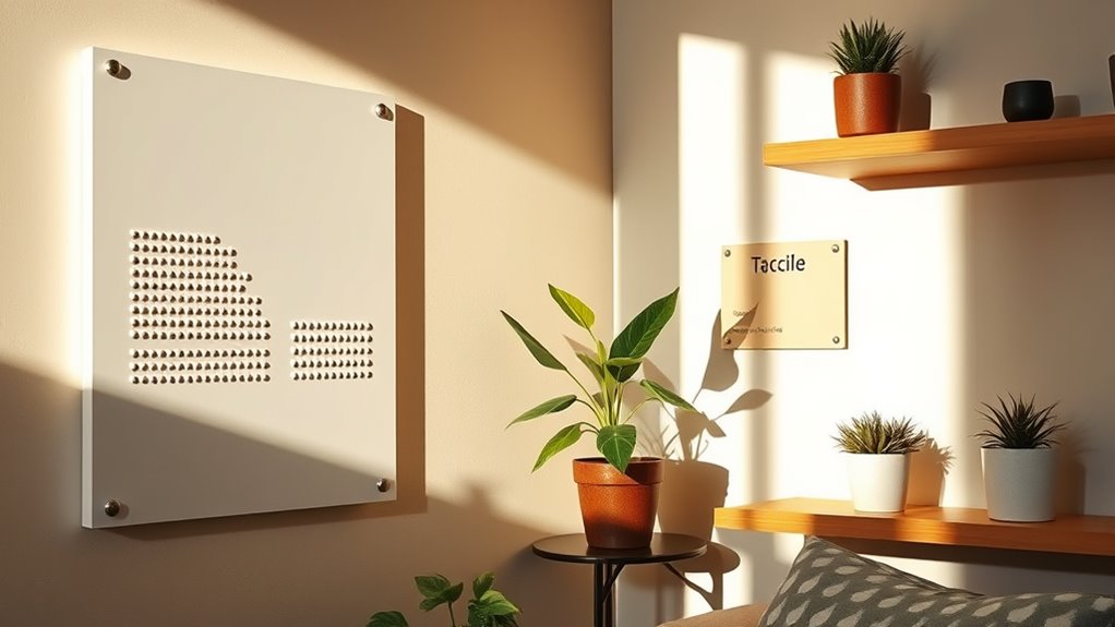 accessible stylish tactile signage