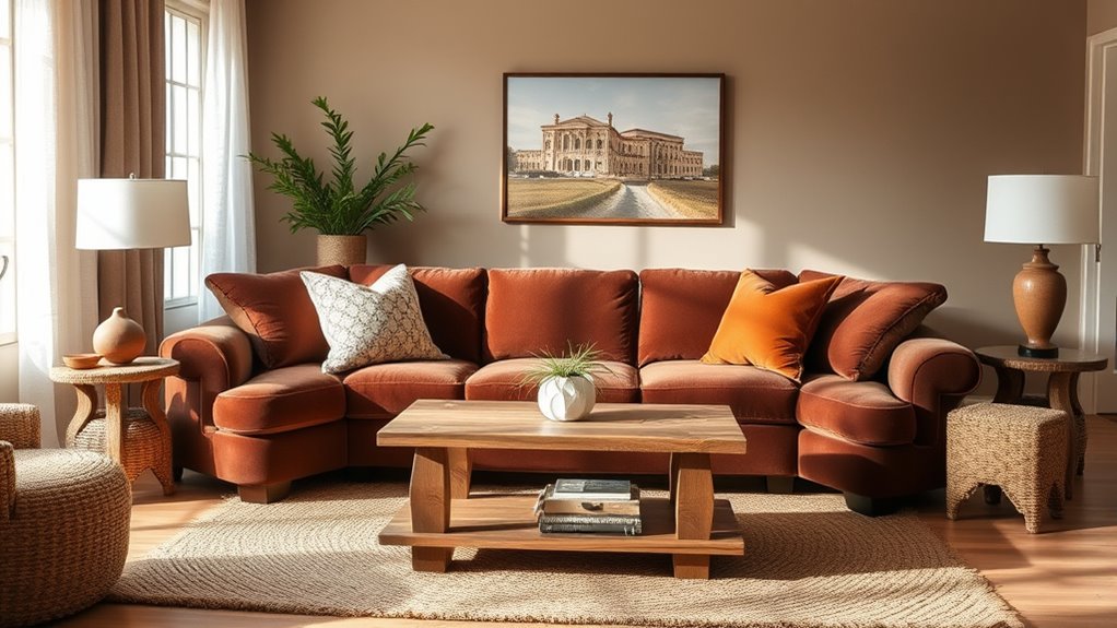 earthy tones create cozy harmony