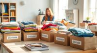 organize and donate belongings