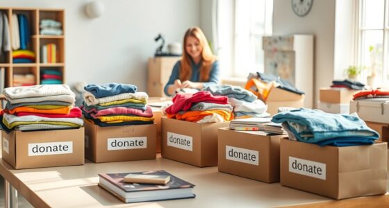 organize and donate belongings