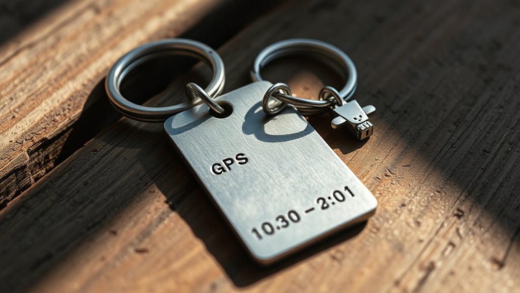 personalized coordinate keychains