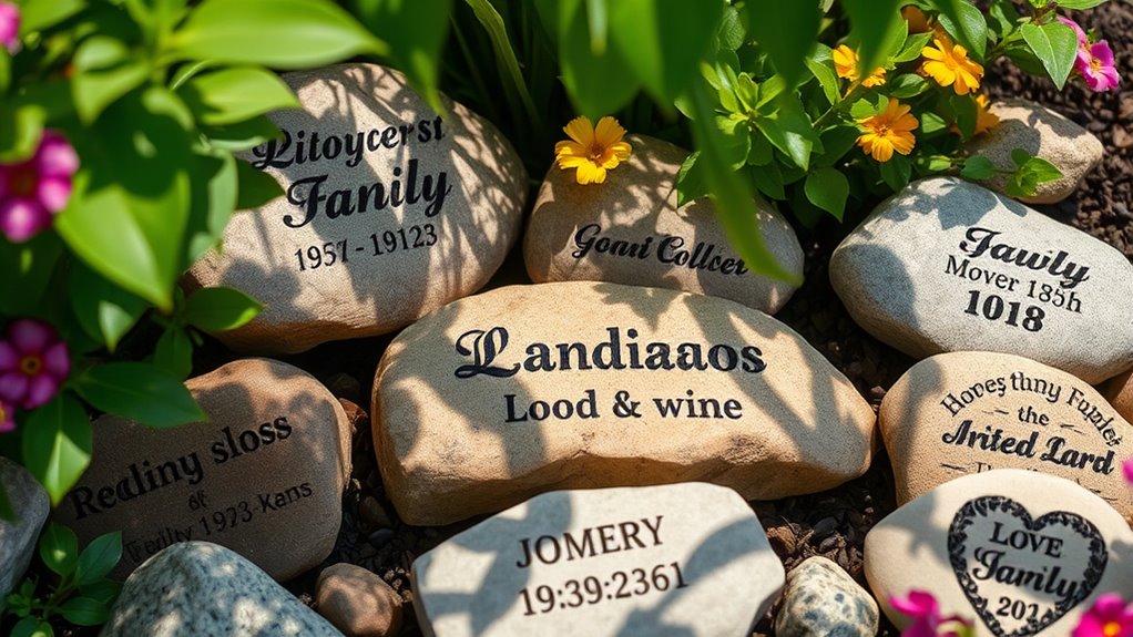 personalized engraved garden stones