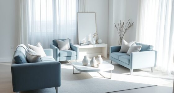 serene monochrome room design