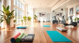 versatile yoga exercise area