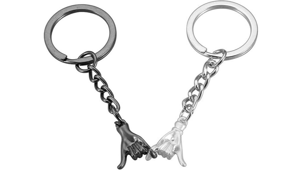 couples pinky promise keychains