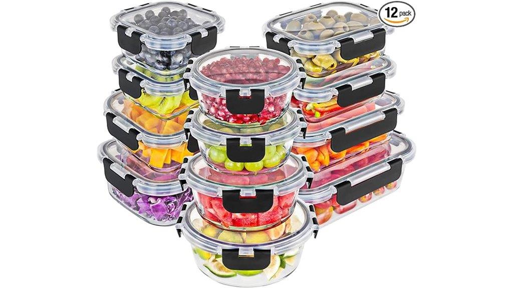 glass storage container set