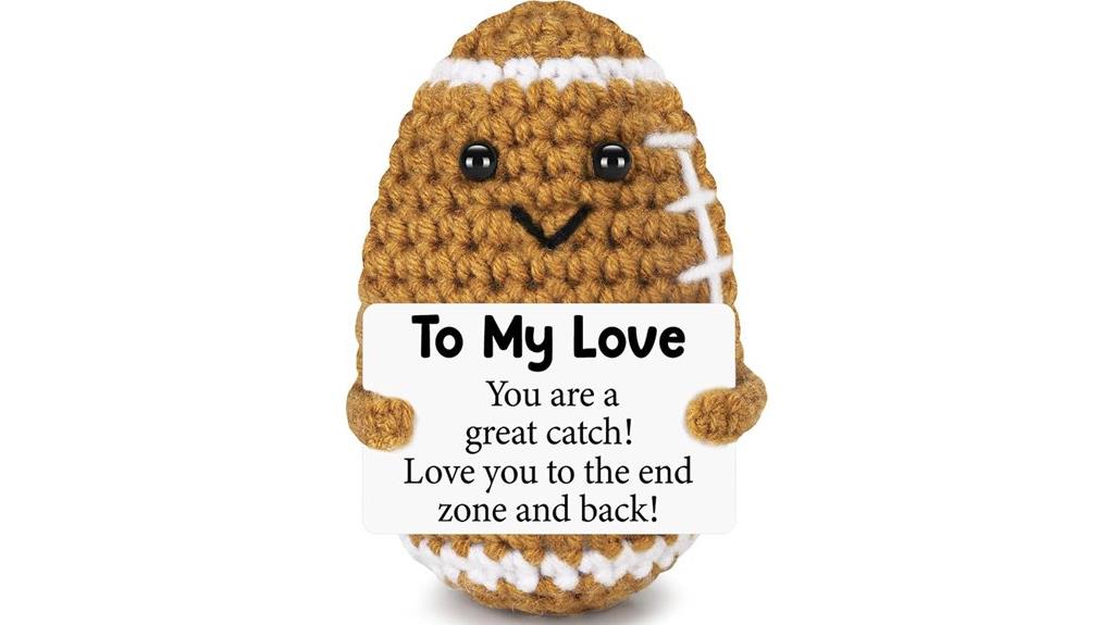 handmade crochet football gift