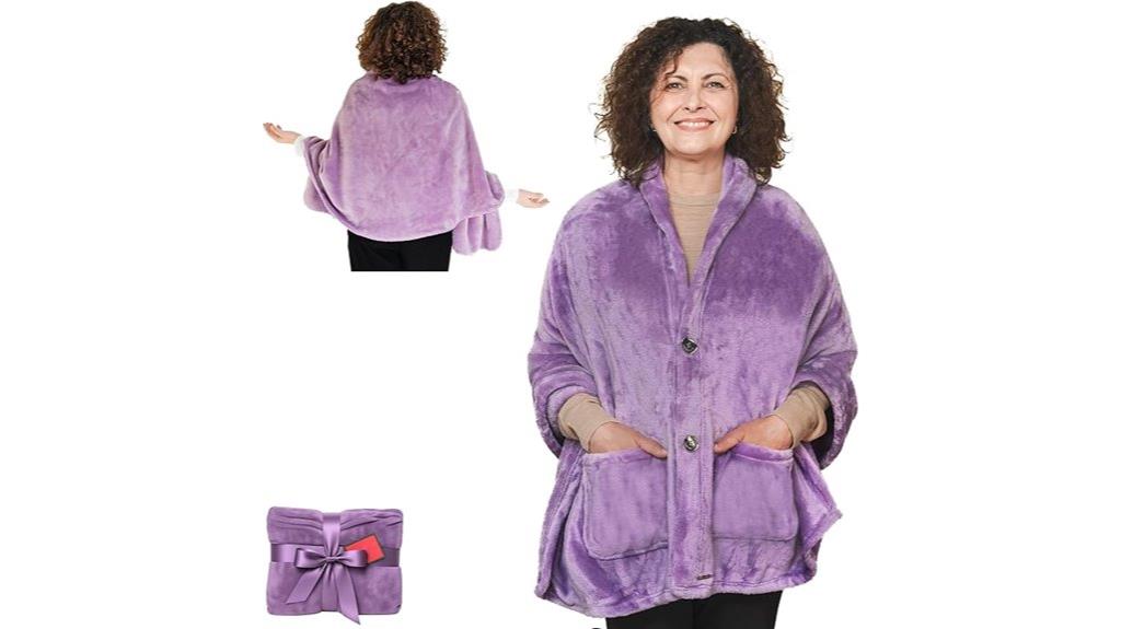 lightweight fleece poncho