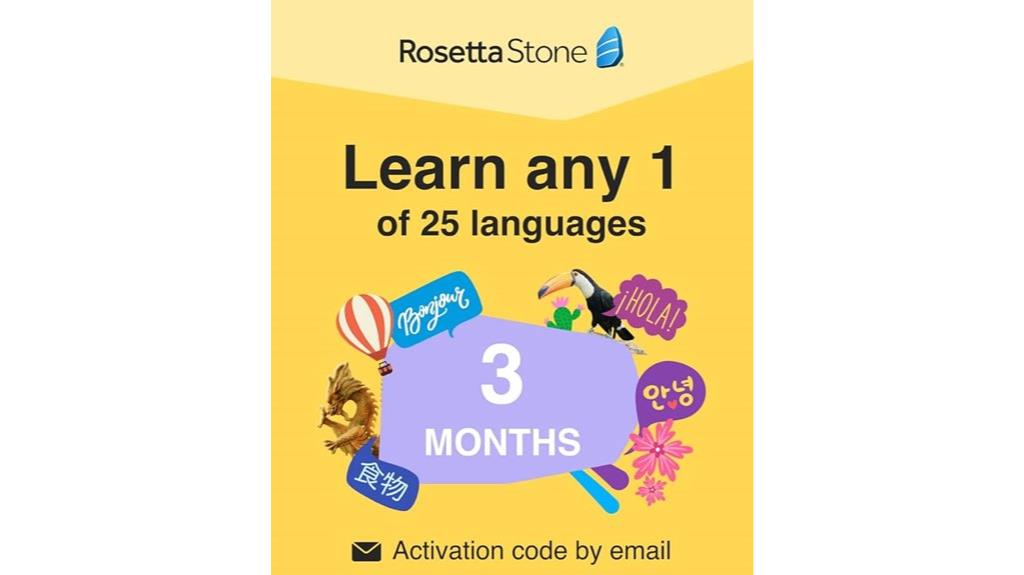 rosetta stone 3 month access