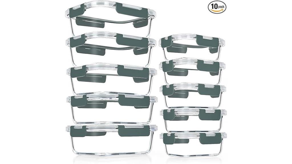 ten pack glass containers