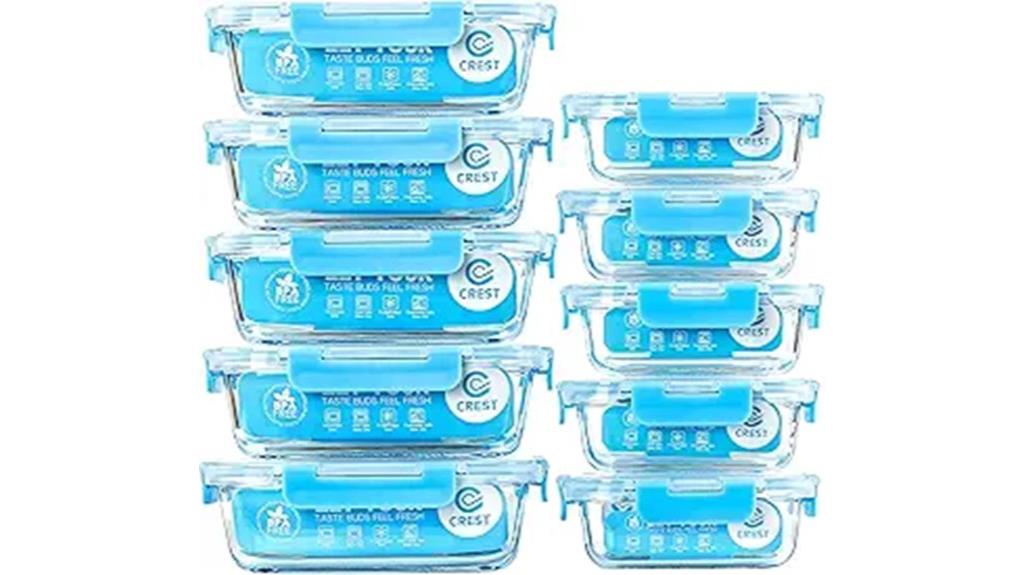 ten pack glass containers