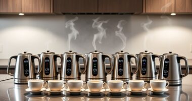top temperature controlled electric kettles