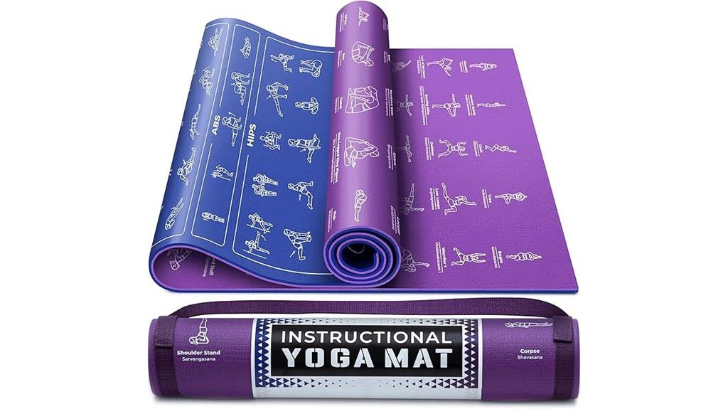 yoga mat with straps