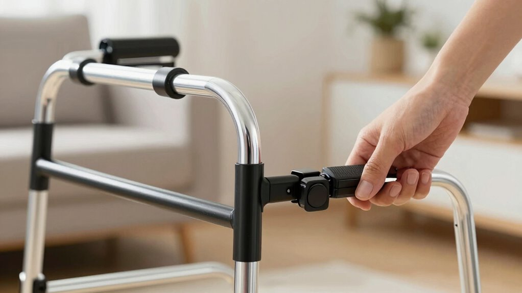 adjust rollator walker handles