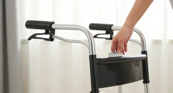 adjusting rollator handle height