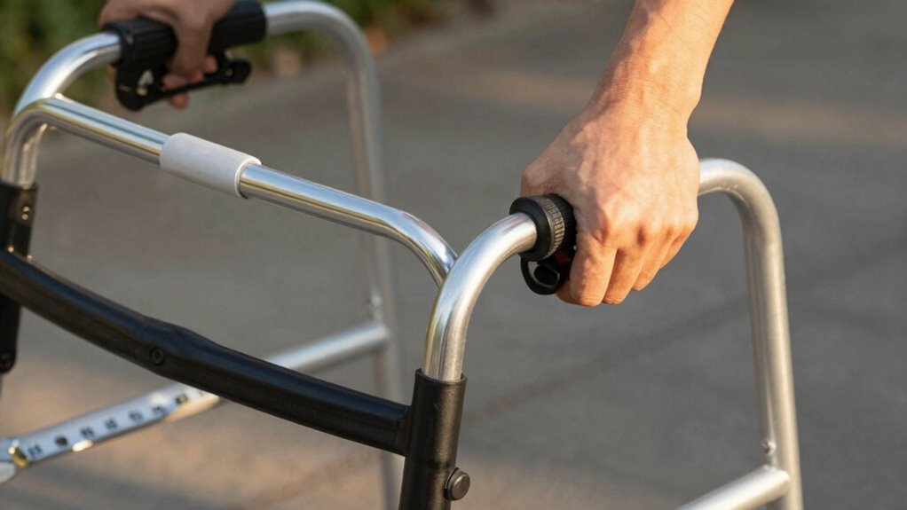 ideal rollator handle height