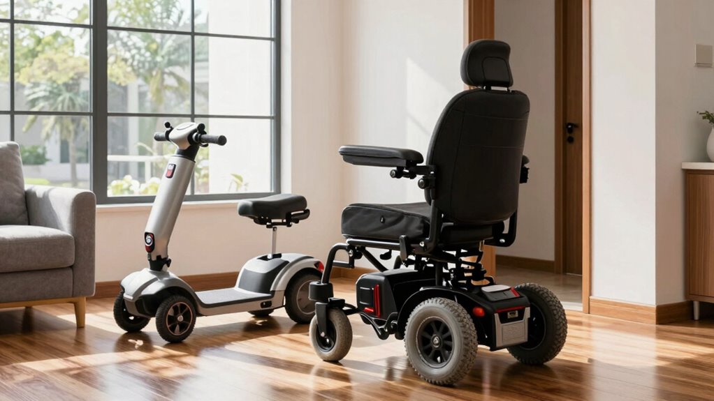 power wheelchairs vs scooters