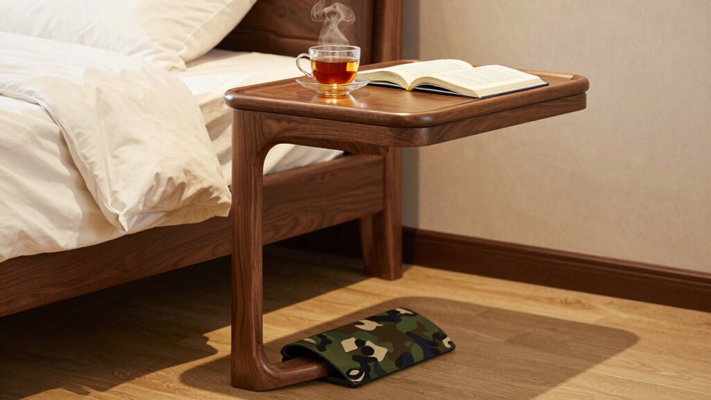 stabilize over bed table effectively