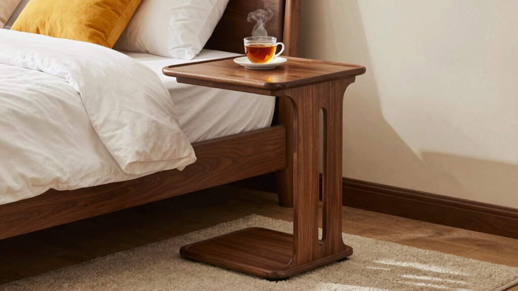sturdy adjustable over bed table