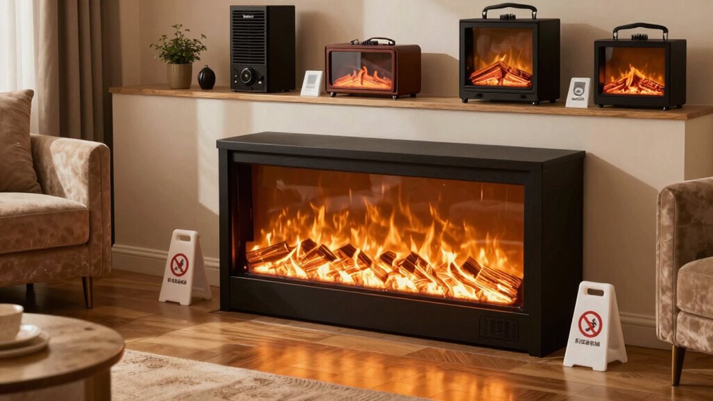 electric fireplace types comparison