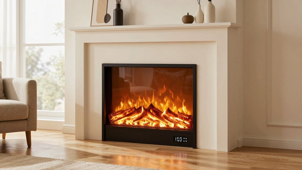 evaluating electric fireplace heat