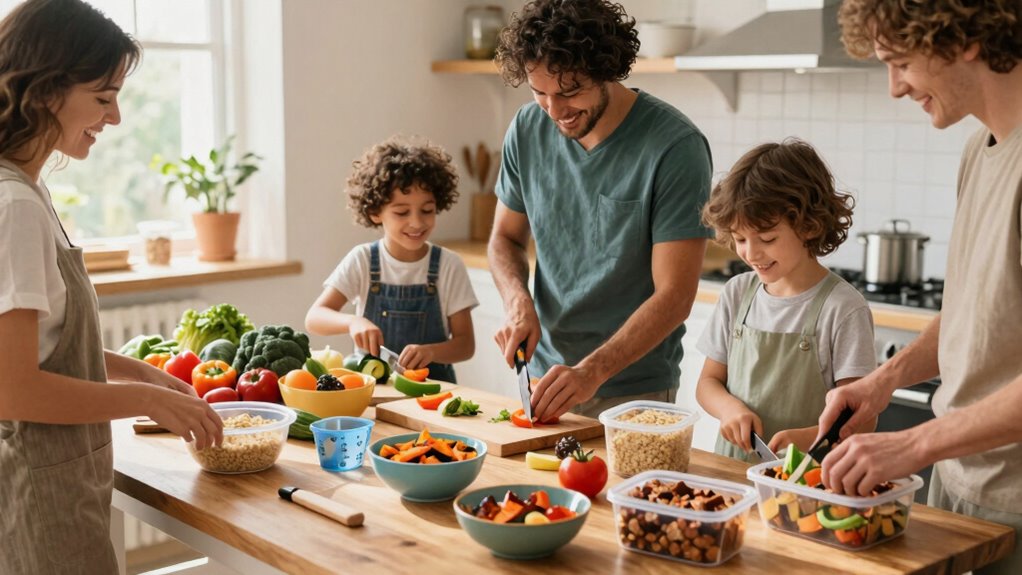 family meal prep collaboration