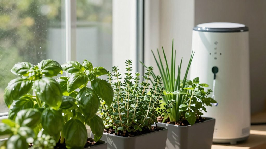 indoor herb garden setup