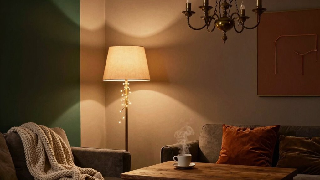 layered lighting enhances coziness
