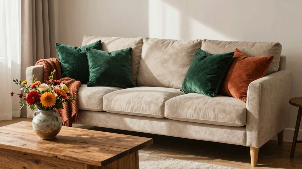 vibrant accents for coziness