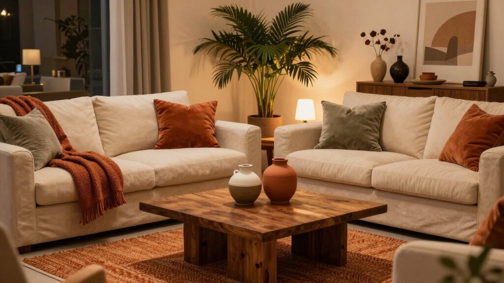warm colors and textures