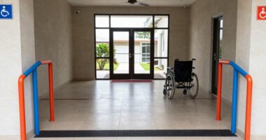 accessible secure well lit doorway