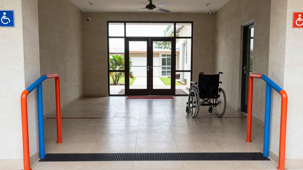 accessible secure well lit doorway