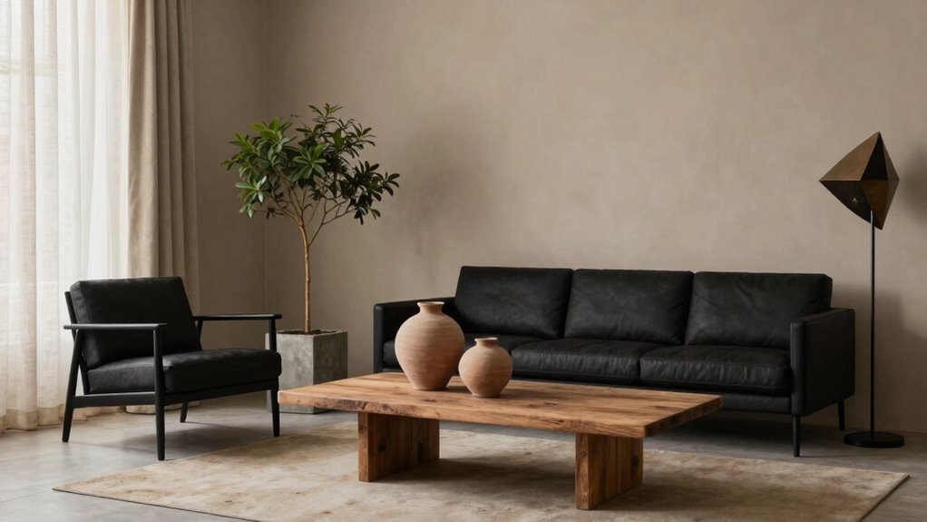 earth tones with sustainable accents
