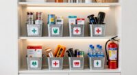 emergency preparedness shelf organization
