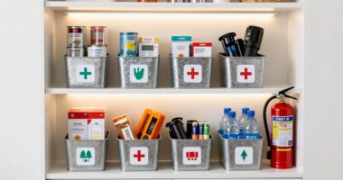 emergency preparedness shelf organization