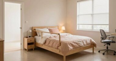 thoughtful bedroom setup