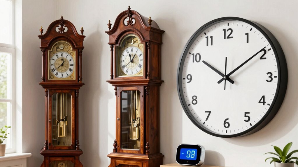 types of clocks compared