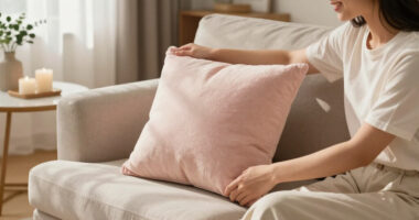 This Luxury-Looking Bolster Pillow Was Made From Scratch So Easily