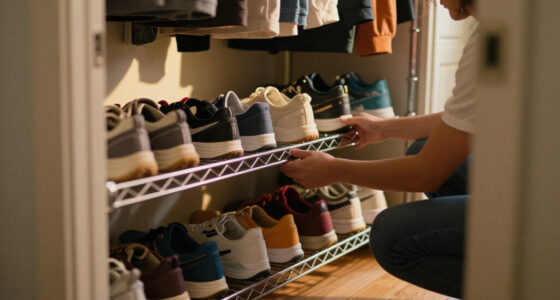 I Put Dollar Tree Wire Cabinet Shelves In My Closet For Smart Shoe Storage