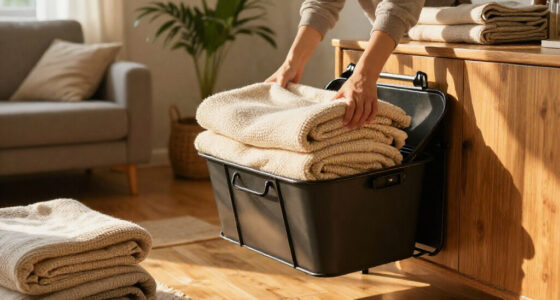 I Used A Pot Lid Organizer To Store My Blankets, And It’s Brilliant
