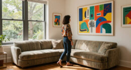 A Hockney Collage Inspired This Art-Filled Central Park Home, Where A Serpentine Sofa Bows To The View