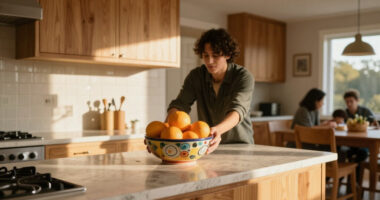 A “Sea Of Natural Maple Cabinetry” Became An Unexpectedly Colorful Kitchen
