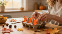 Don't Toss Your Egg Cartons — Reuse Them For Adorable Fox-Themed Fall Decor