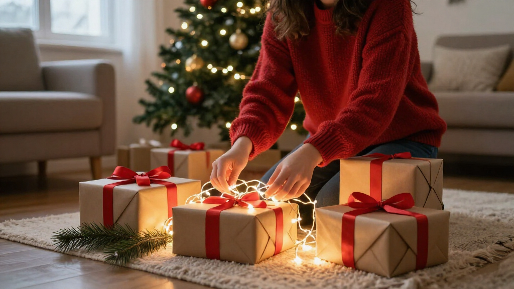 How To Decorate With Lauzior Christmas Gift Boxes And 60 LED Lights For $14.85