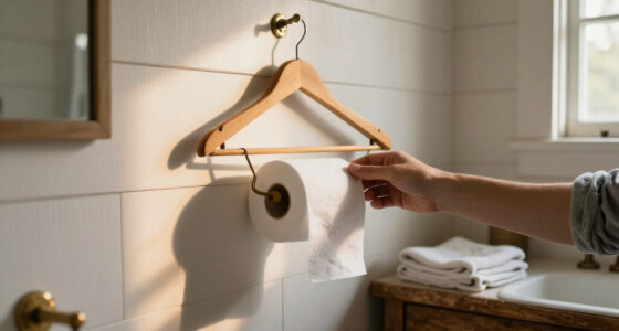Skip Traditional Toilet Paper Holders: Grab A Hanger For Rustic Charm