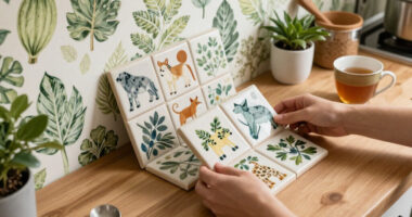 Vegetable Wallpaper And Animal-Clad Handmade Tiles Add Playful Charm To This Maryland Farmhouse